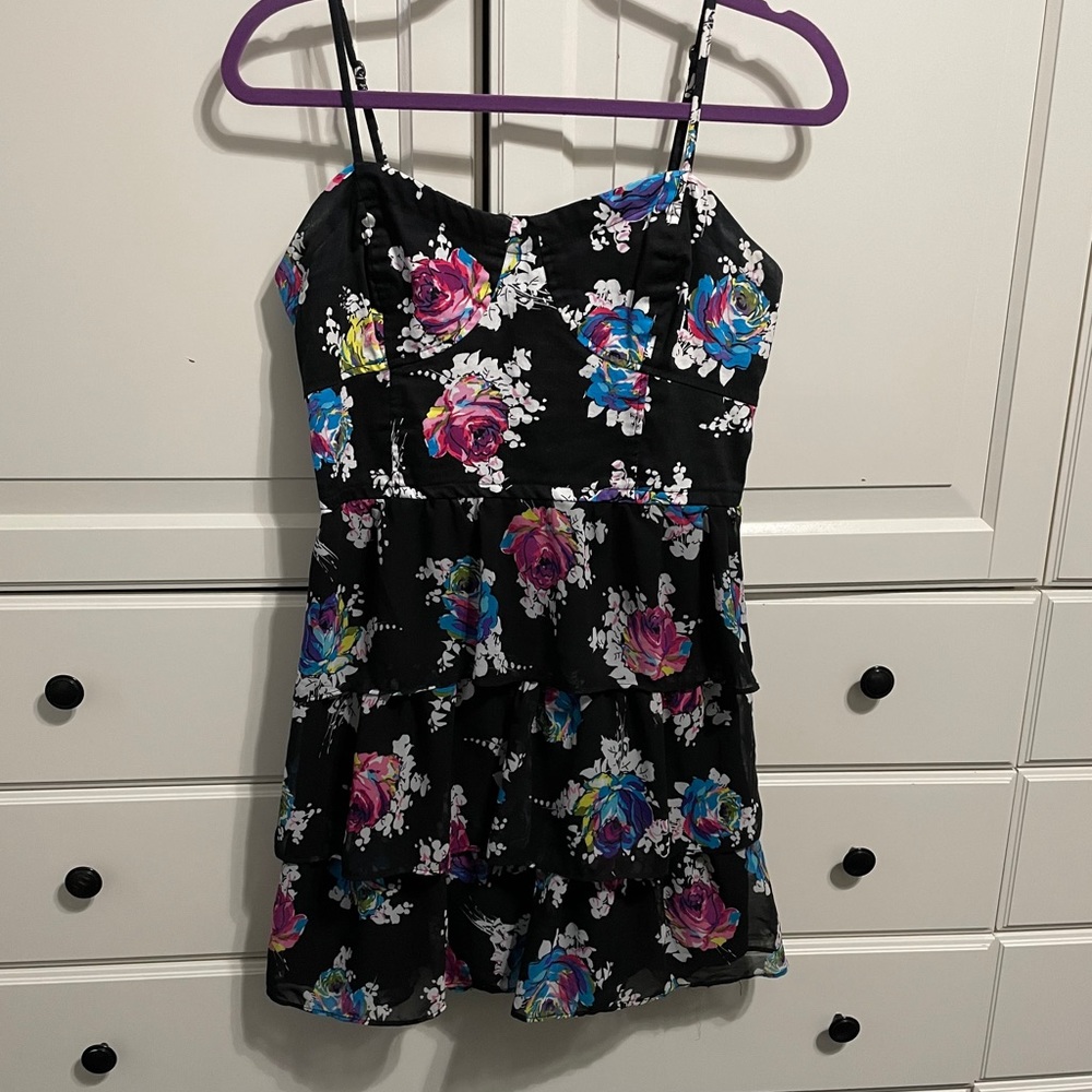Aeropostale Black Floral Dress